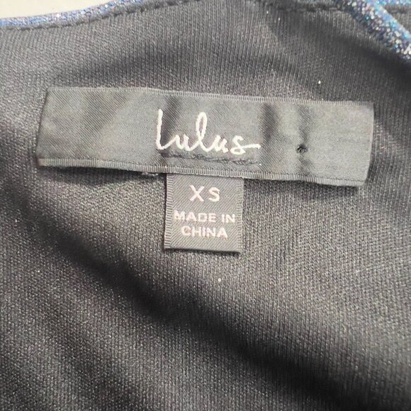 Lulus Blue Glitter Bodycon Mini Dress - Size XS - Picture 8 of 10